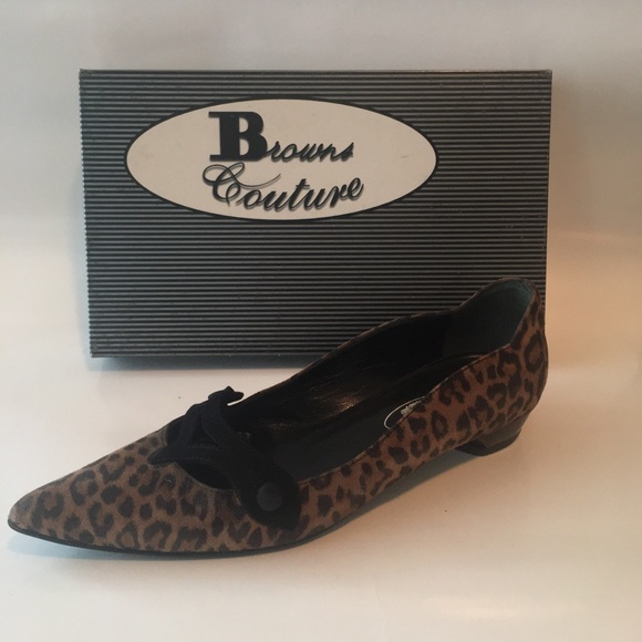 Browns brothers leopard print slip on size 38.5 - Picture 2 of 4